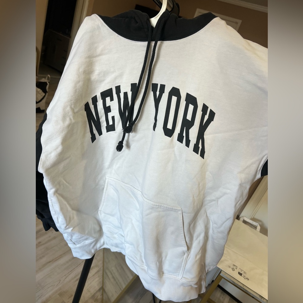 John Galt Black and White New York Hoodie - Picture 2 of 4